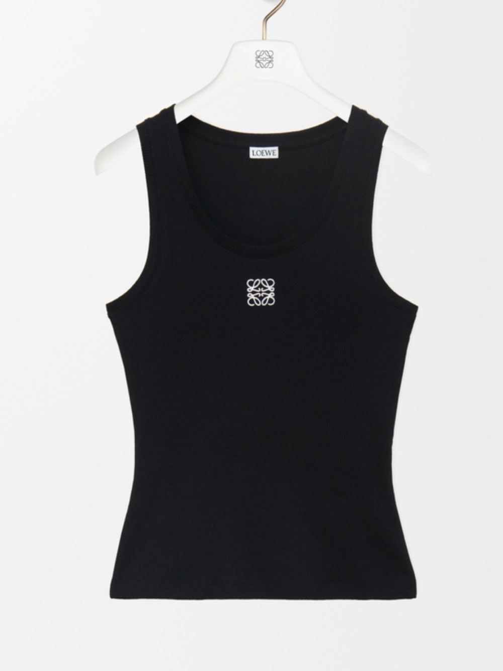 Loewe Anagram Black Ribbed Cotton Tank size small NWT